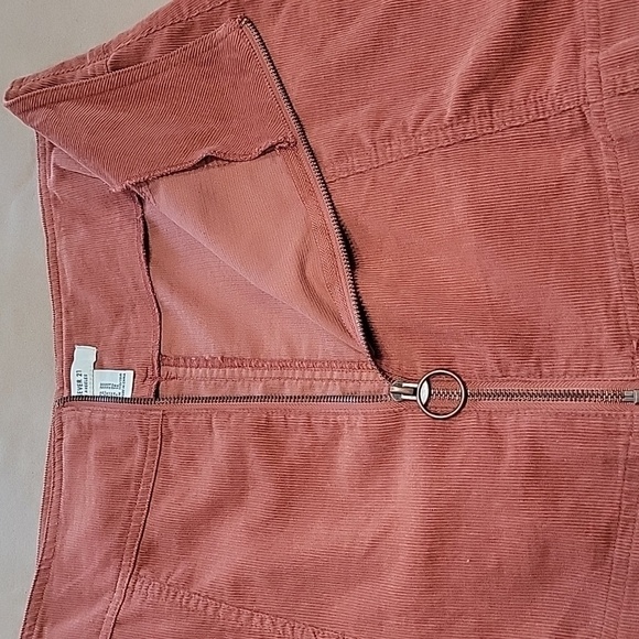 Forever 21 Size 30 Burnt Orange Corduroy Front Zipper Closure A Line Mini Skirt - Picture 7 of 9
